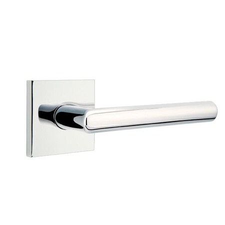 Emtek Stuttgart Lever Left Hand 2-3/8 in Backset Privacy w/Square Rose for 1-1/4 in to 2 in Door 5210STUUS26LH